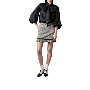 NEW HOPE FOR FLOWERS fringed mini dress in glen plaid